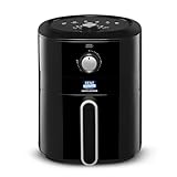 KENT Classic Hot Air Fryer 4L 1300 W | 80% Less Oil | Instant Electric Air Fryer | Auto Cut Off | Fry, Grill, Roast, Steam, and Bake | 1 Year Warranty | Black