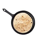 The Indus Valley Pre-Seasoned Cast Iron Tawa for Roti/Chapathi | 25 cm/10 inch, 1.7kg | Induction Friendly | Naturally Nonstick, 100% Pure & Toxin-Free, No Chemical Coating