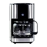 Wonderchef Regalia Brew Coffee Maker 550 W|Stainless Steel Body|700ml Borosilicate Glass Carafe|3-in-1 Filter Coffee, Espresso, Cappuccino|7 Cups Coffee|Black & Silver|2 Year Warranty