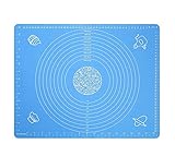 Xacton Silicone Baking Mat Roti mat Silicone Chapati Atta Kneading Mat Non - Stick Fondant Rolling Mat Stretchable for Kitchen Roti Chapati Cake – Multicolor (Baking Mat 50 * 40 cm)