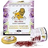 LION BRAND SAFFRON, 2g, Grade A+++ Kashmiri Mongra Kesar/Keshar/Saffron for Pregnant Women, Biryani, Cooking, Sweets and Beauty (From Pampore, Kashmir)(Pack of 1, 2gram)