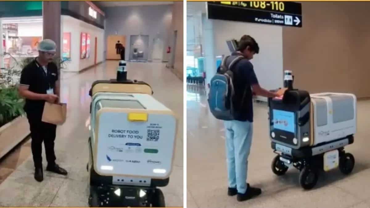 Hyderabad's Rajiv Gandhi International Airport Gets India's First Ever Food Delivery Robot